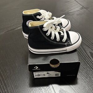 Converse Kids Black and White High-Top Sneakers